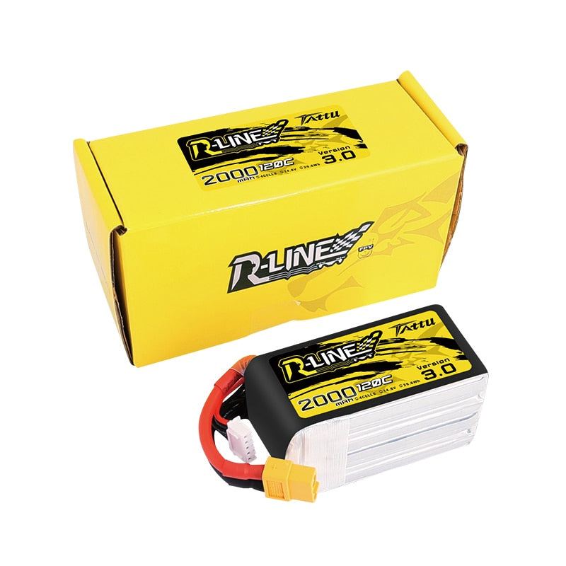 Tattu R-line Rline V3 3.0 120C 1050/1300/1550/1800/2000mAh 4S 5S 6S Lipo Battery Strap XT60 Plug FPV Racing Drone RC Quadcopter