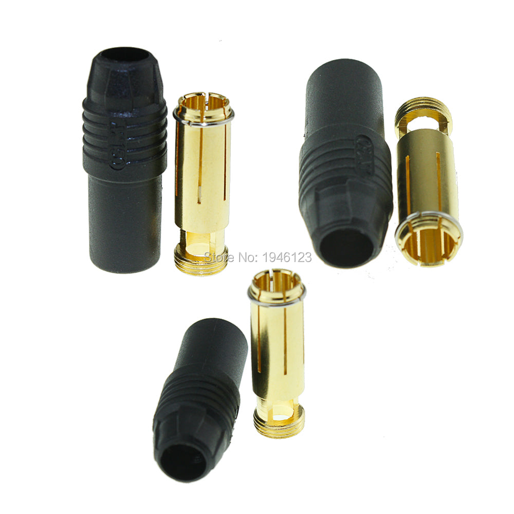 Amass AS150 Gold Plated Banana Plug 7mm Male Female for High Voltage Battery Red Black