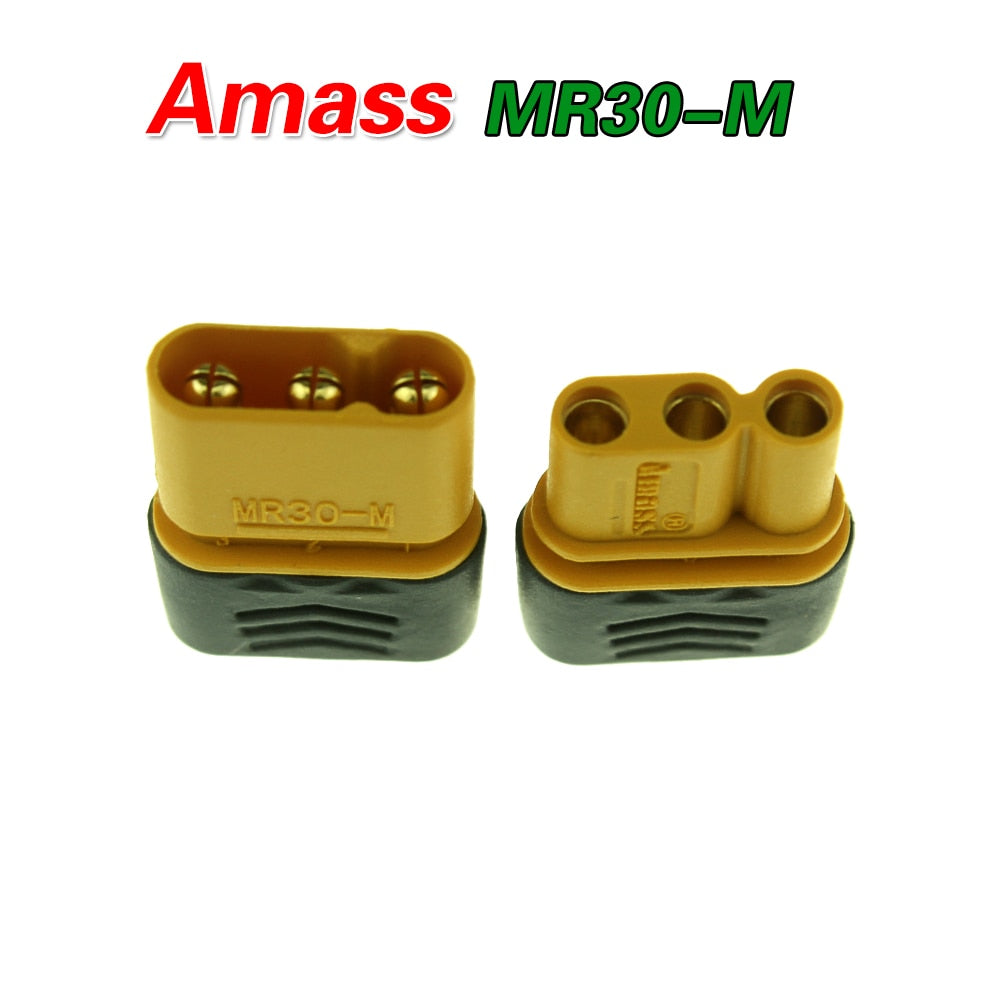 Amass MR30 MR30-M Connector Plug Upgrated of XT30 Female & Male Gold Plated For RC Parts