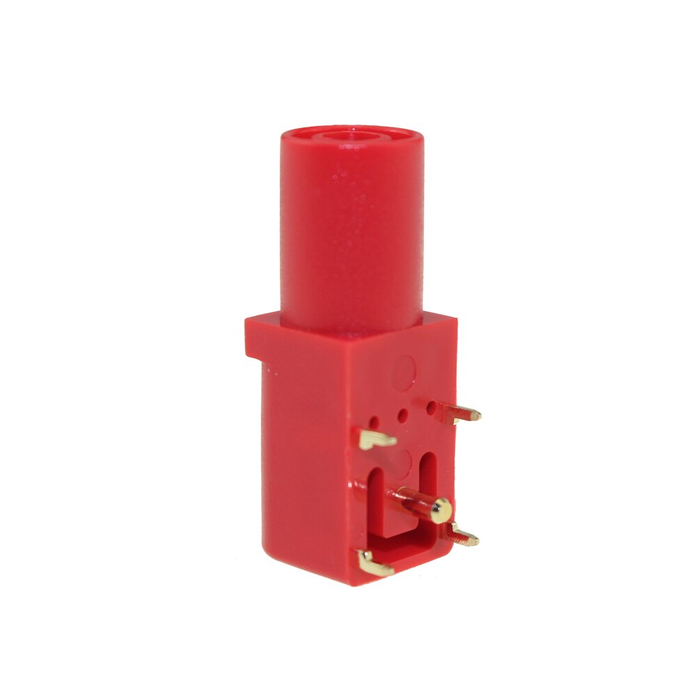 Amass Banana Socket Pure Copper Gold Plated 24.245 4mm 90 Degree PCB Panel Safety PA Molded Case High Current 24A 1000V