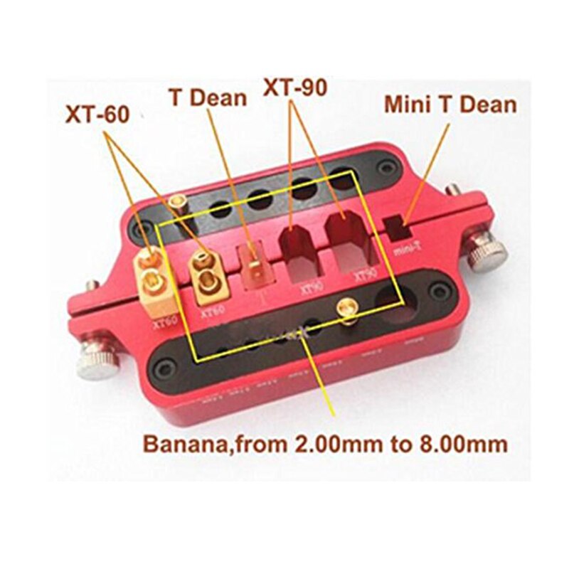 Amass 10 Pair XT60H Bullet Connector Plug + Aluminum Welding Soldering Insulate Station Jig RC Tools for XT60 XT90 Deans