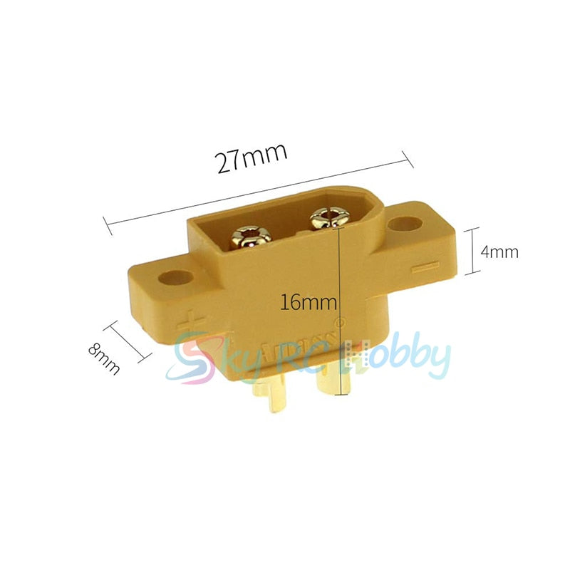 Wholesale 500pcs Updated AMASS XT60E-M Mountable XT60 Male Plug Connector For Racing Models Multicopter Fixed Board