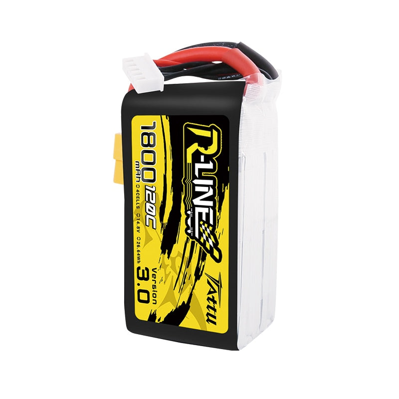 Tattu R-line Rline V3 3.0 120C 1050/1300/1550/1800/2000mAh 4S 5S 6S Lipo Battery Strap XT60 Plug FPV Racing Drone RC Quadcopter