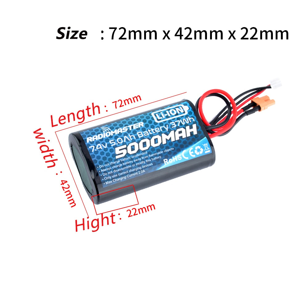 RadioMaster TX16S Original Transmitter 2S 5000mAh Lipo Battery Frsky Multi Protocol Open Source Remote Control FPV Racing Drone