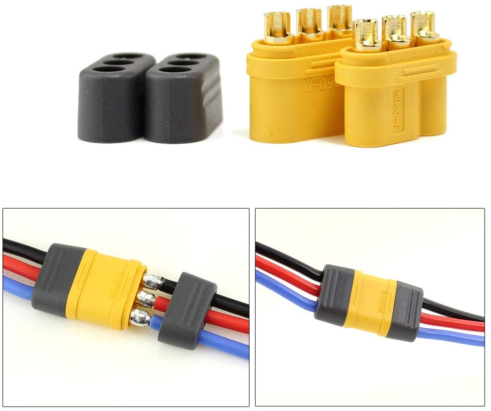 5Pair Amass MR60 Connector Plug Female Male Connector 3.5 Bullet Connector for RC Model Motor ESC Connection