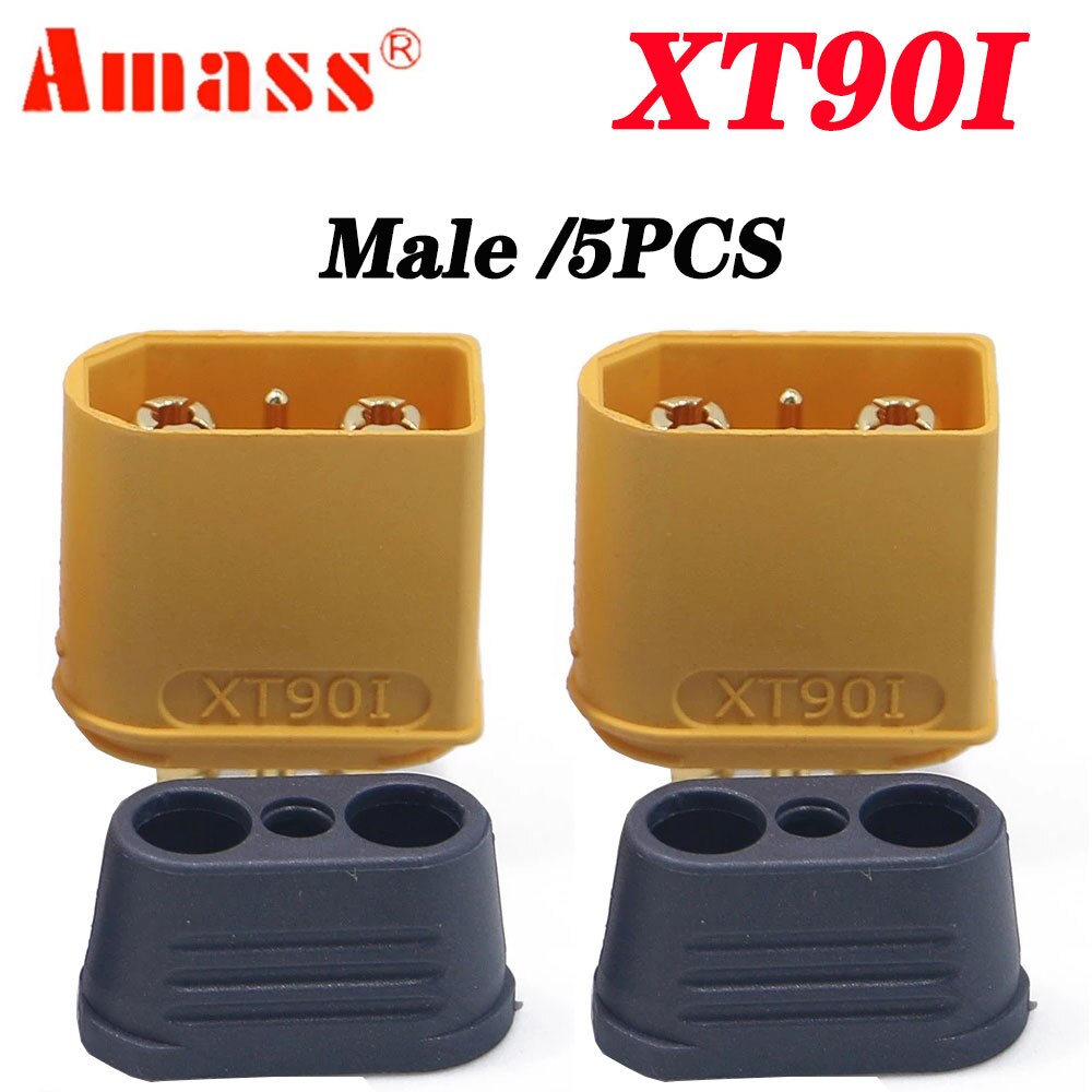 Amass XT90I Plug Connectors 4.5mm Gold Bullet Plated Connector Plug Male Female For RC Model Battery