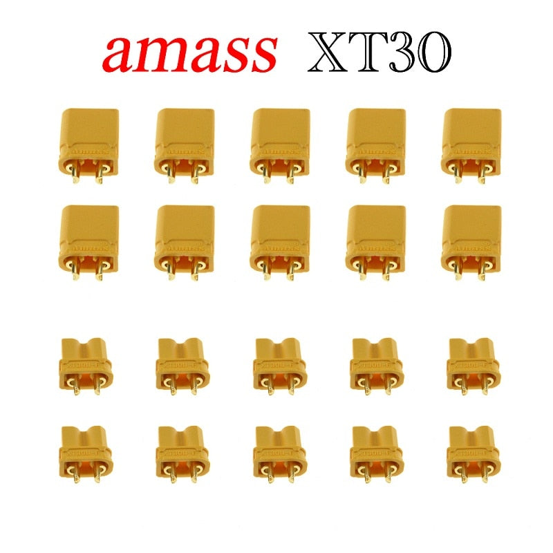 Amass Connector XT90S XT90-S Anti Spark XT30U XT60 XT90 MR30 XT60H Plugs Male Female FPV Drone Battery