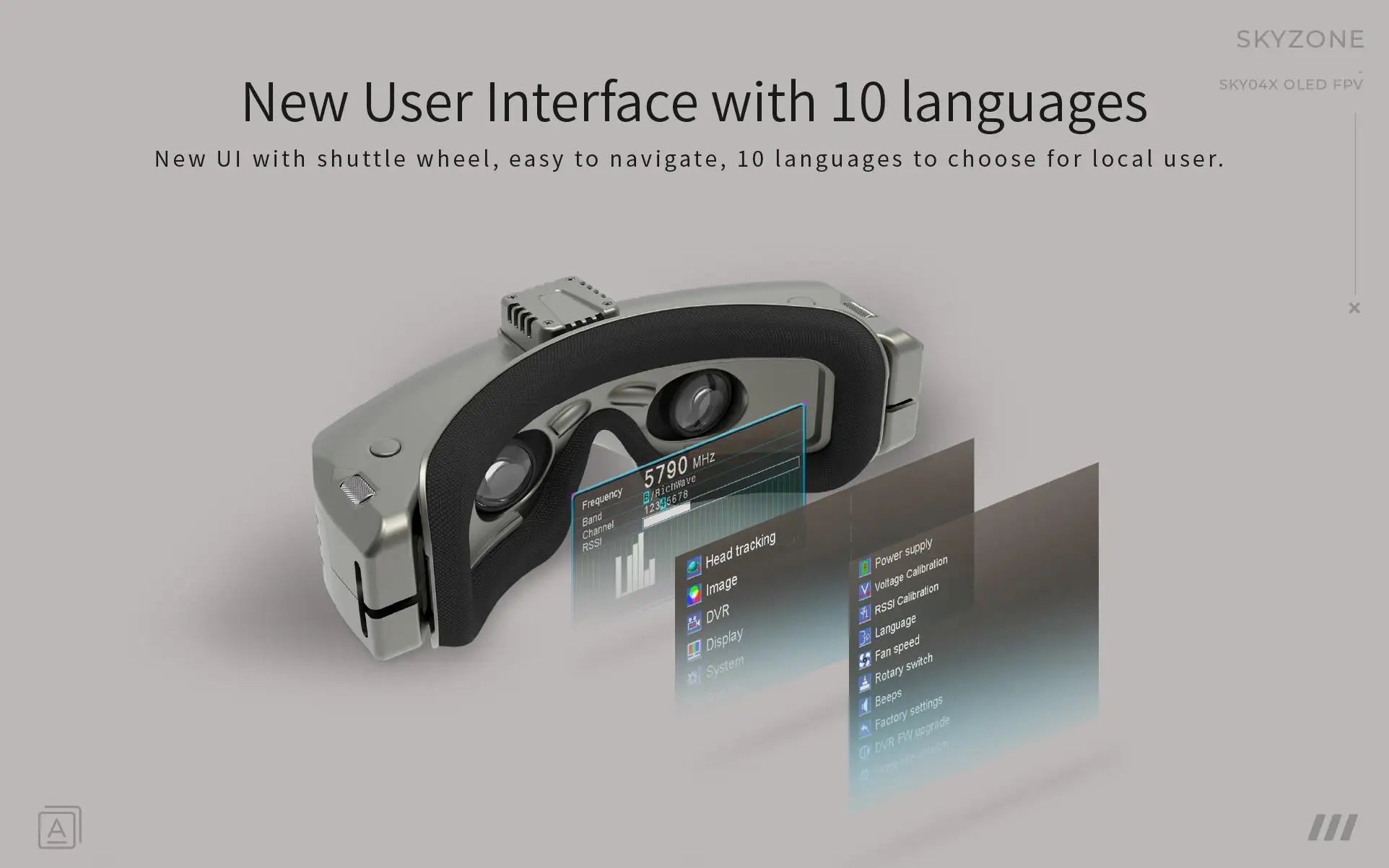 Skyzone SKY04X 04X V2 Oled 5.8GHz 48CH FPV Goggles Support OSD With Head Tracker Fan DVR Camera For Racing FPV Drone