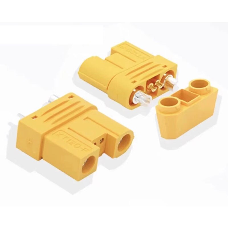 10 pair Amass XT120 60A Large Current Lipo Battery Connector Male Female Sheathed Plug with Signal Pin for RC UAV FPV Drone