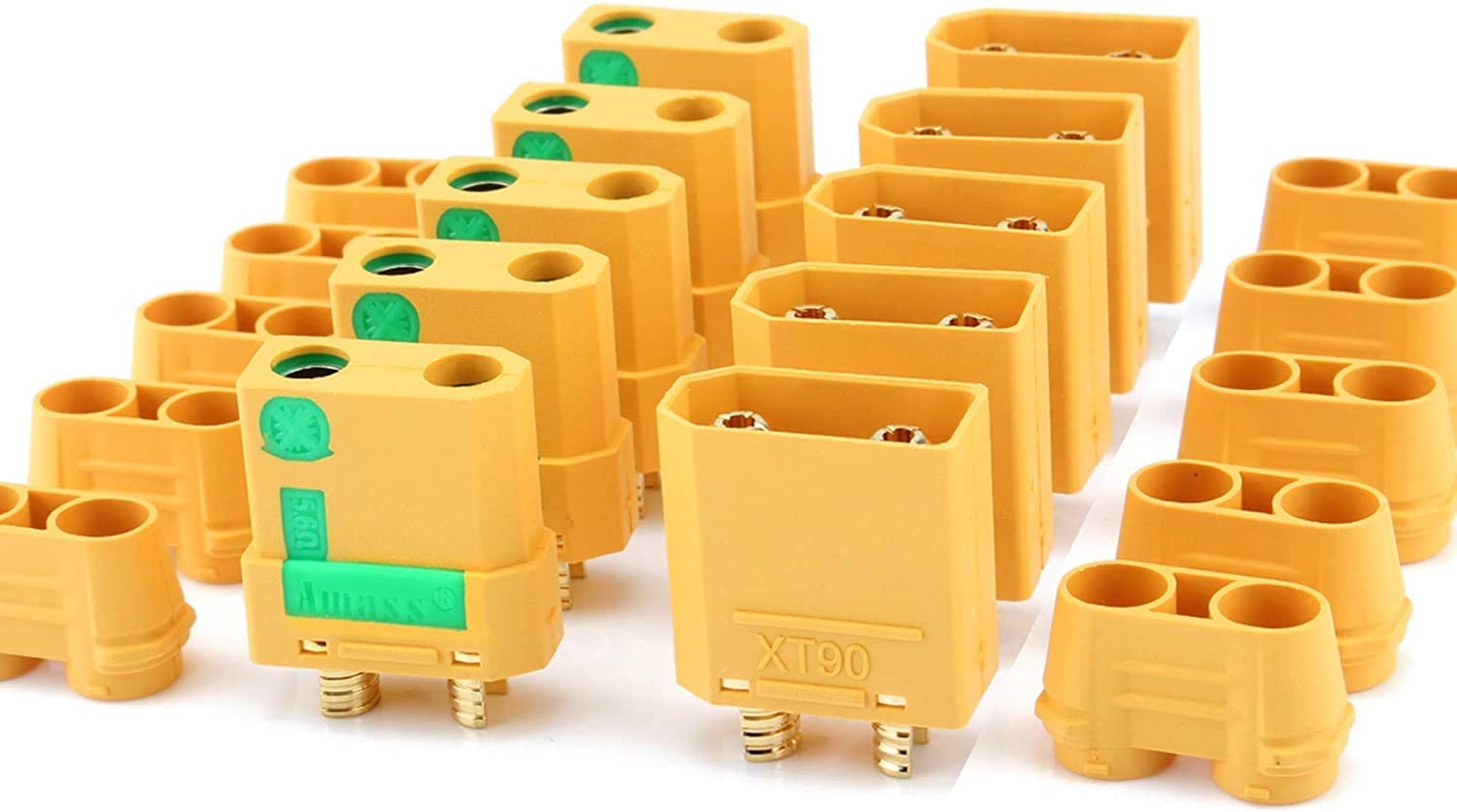 Wholesale 100pcs Amass XT90S XT90-S XT90 Connector Anti-Spark Male Female Connector for Battery, ESC and Charger Lead