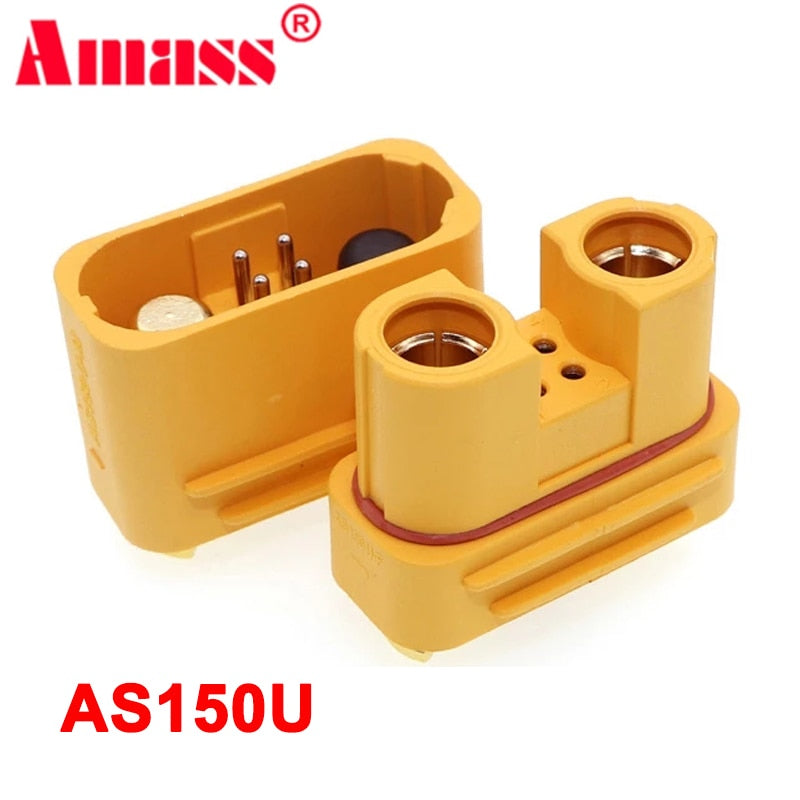 Amass AS150U Plug Connector 2.0mm Banana Head 18AWG Anti-ignition with Signal Pin Lithium Battery Waterproof Socket Parts