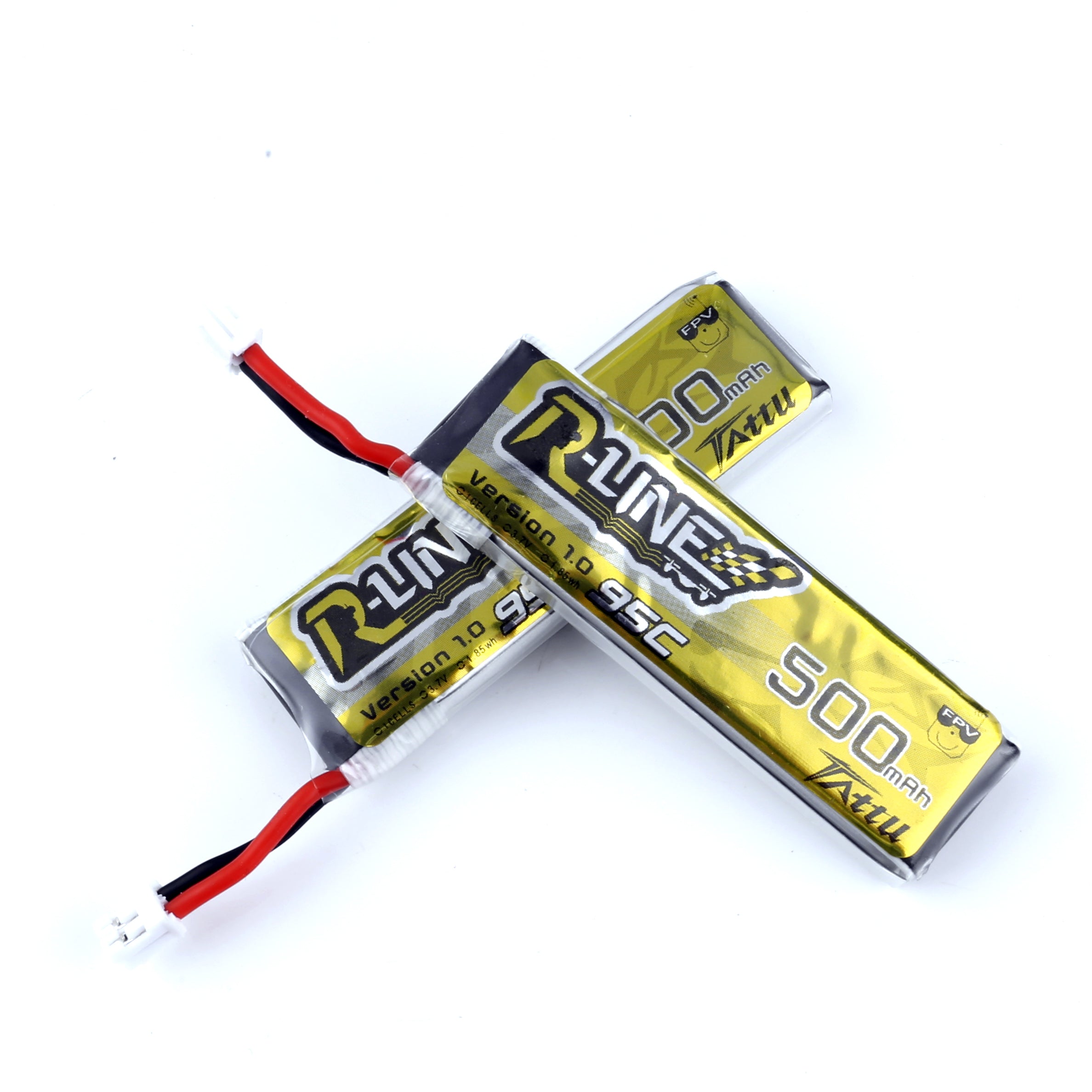 Tattu R-Line 1.0 LiPo Rechargeable Battery 500mAh 95C 1S 3.7V with PH2.0 Plug for RC FPV Racing Drone Quadcopte