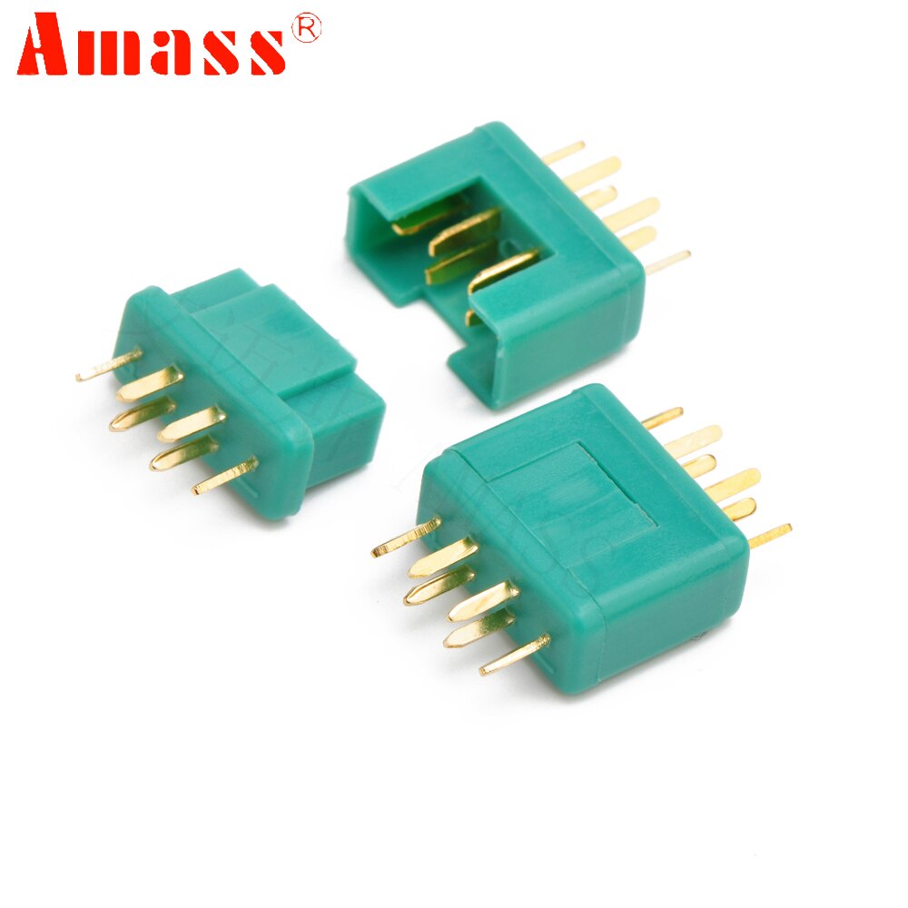 10Pairs Amass MPX Male Female 6-pin Plug Connector Gold Plating For RC Model Part Airplane Plane Drone Toys DIY Parts