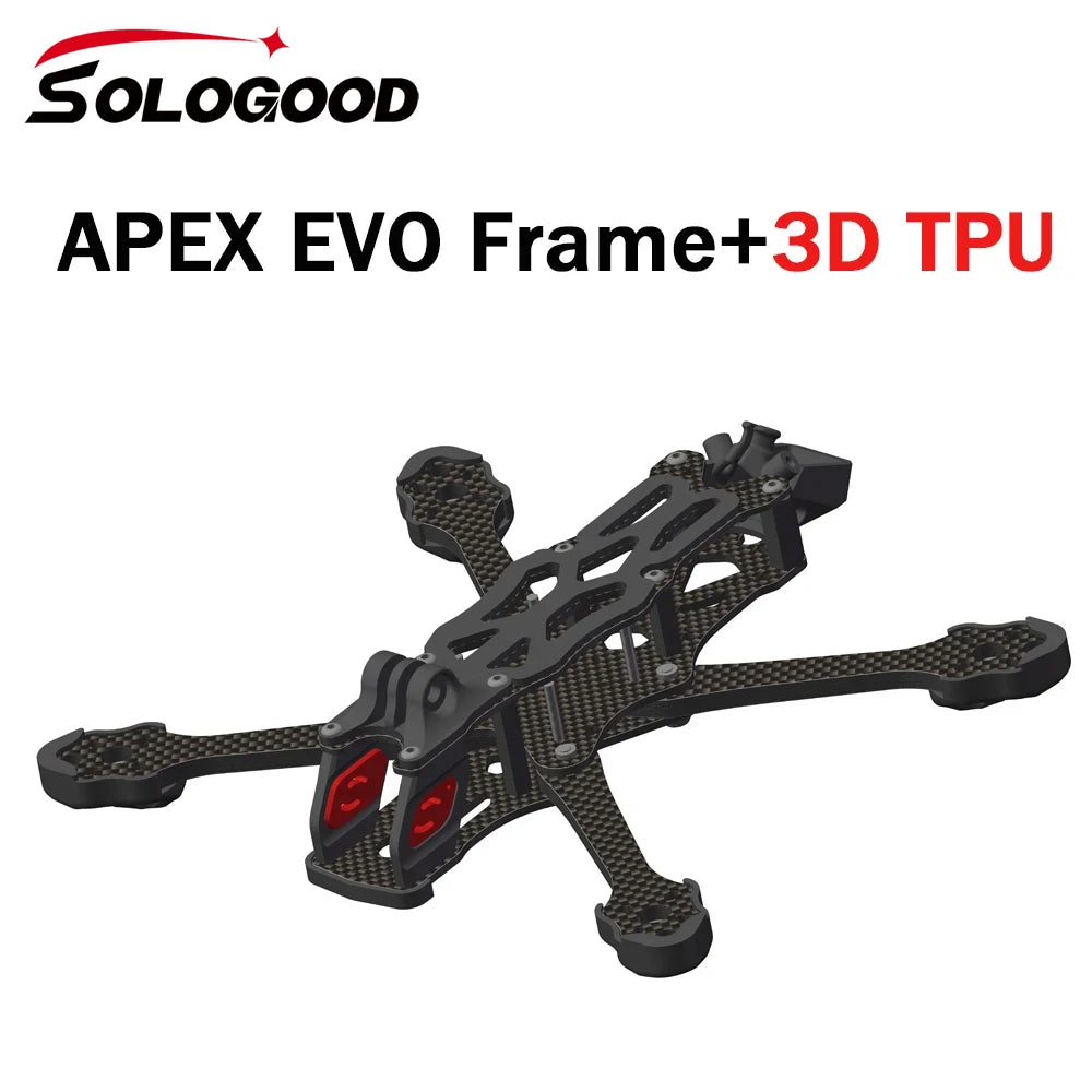 SoloGood APEX EVO Frame Kit Quadcopter for CADDX Vista Polar Nebula Pro RunCam Link Phoenix DJI O3 Air Unit 2306 Motor
