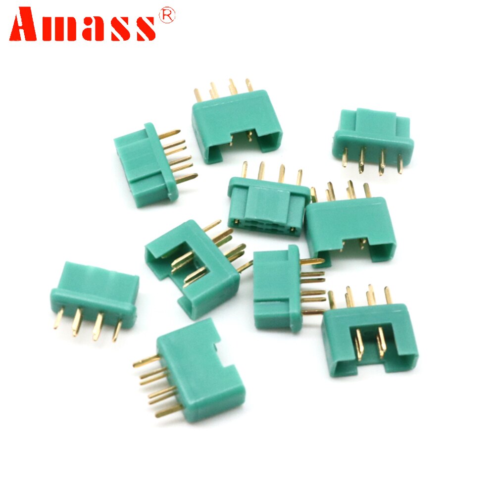 10Pairs Amass MPX Male Female 6-pin Plug Connector Gold Plating For RC Model Part Airplane Plane Drone Toys DIY Parts