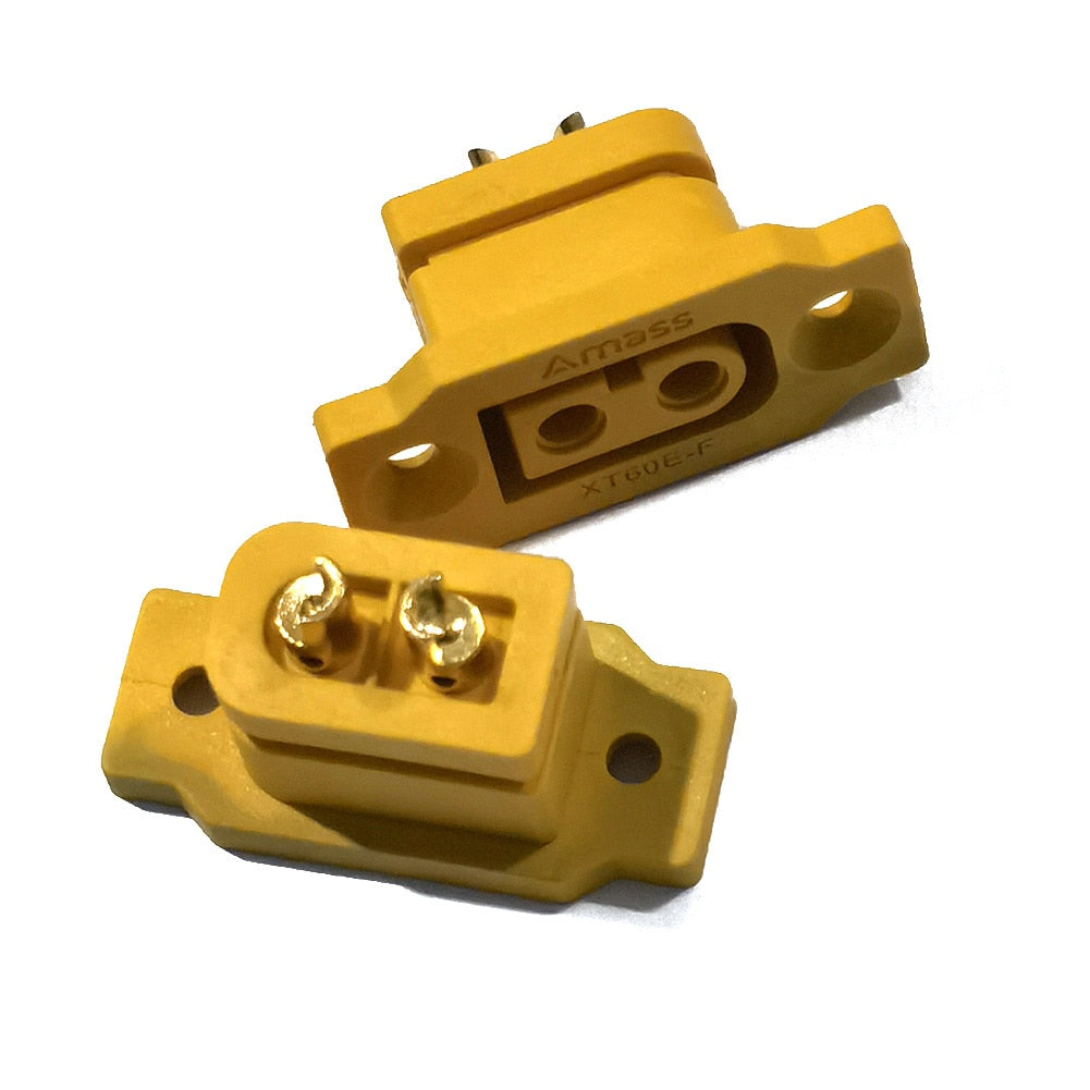 10pcs Amass XT60E-F Female Plug Large Current Gold/Brass Ni Plated Connector Power Battery Connecting Adapter for DIY RC Model