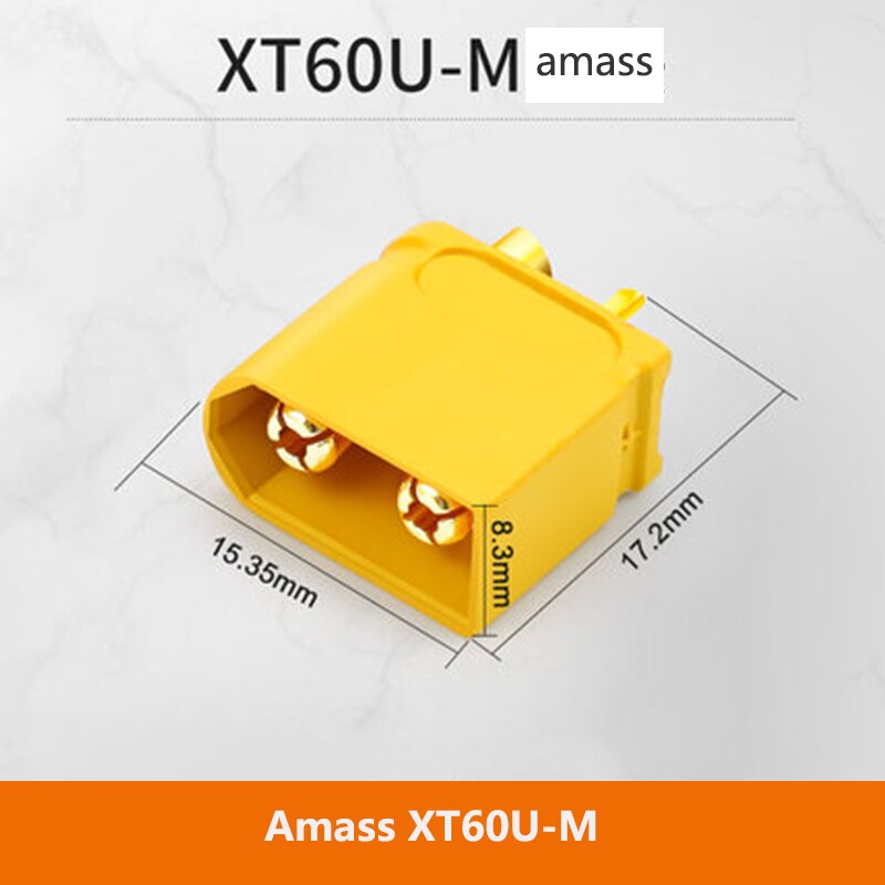Wholesale 500pcs Amass XT60U XT60U-F Plug XT60 Connector with 3.5mm Gold Plated Banana Plug For Rc Drone Car Boat