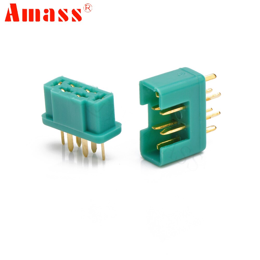 10Pairs Amass MPX Male Female 6-pin Plug Connector Gold Plating For RC Model Part Airplane Plane Drone Toys DIY Parts