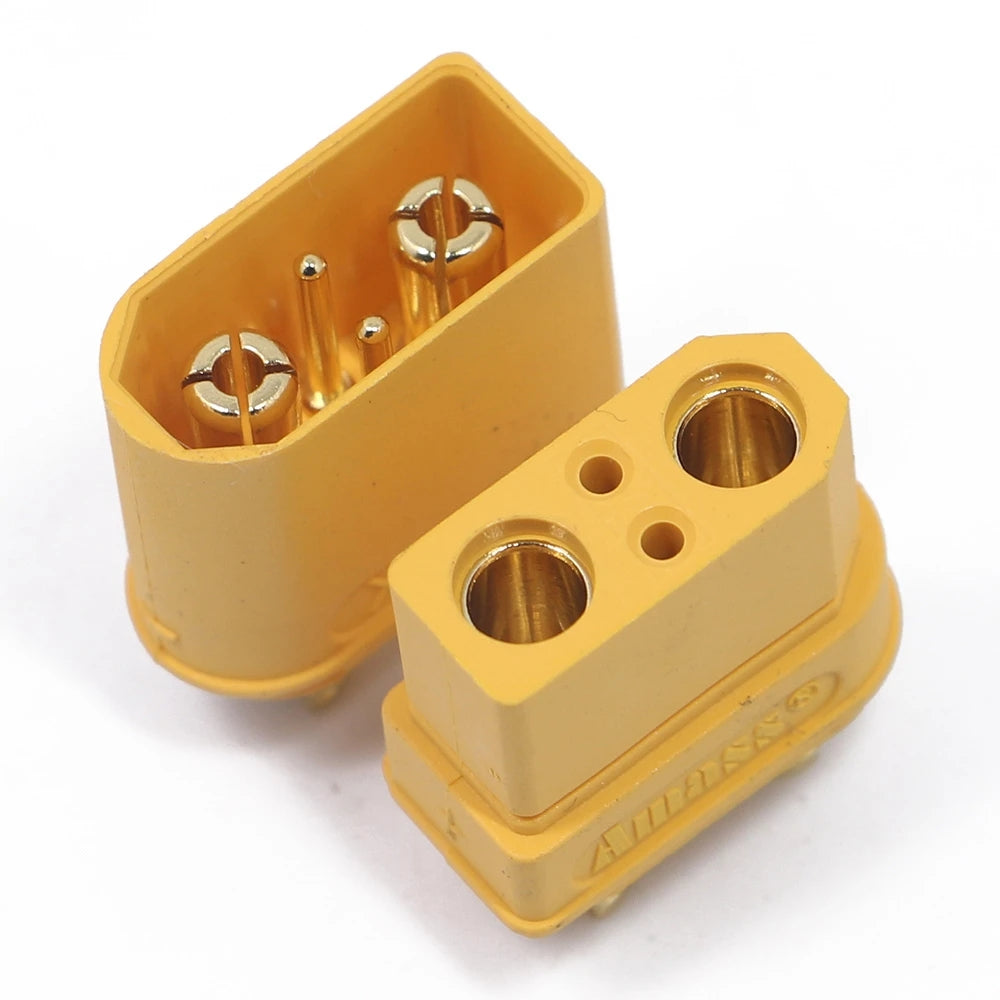 5 / 10 Pairs Amass XT90(2+2) Plug Connectors 4.5mm Gold Bullet Plated Connector Plug Male Female For RC Model Battery