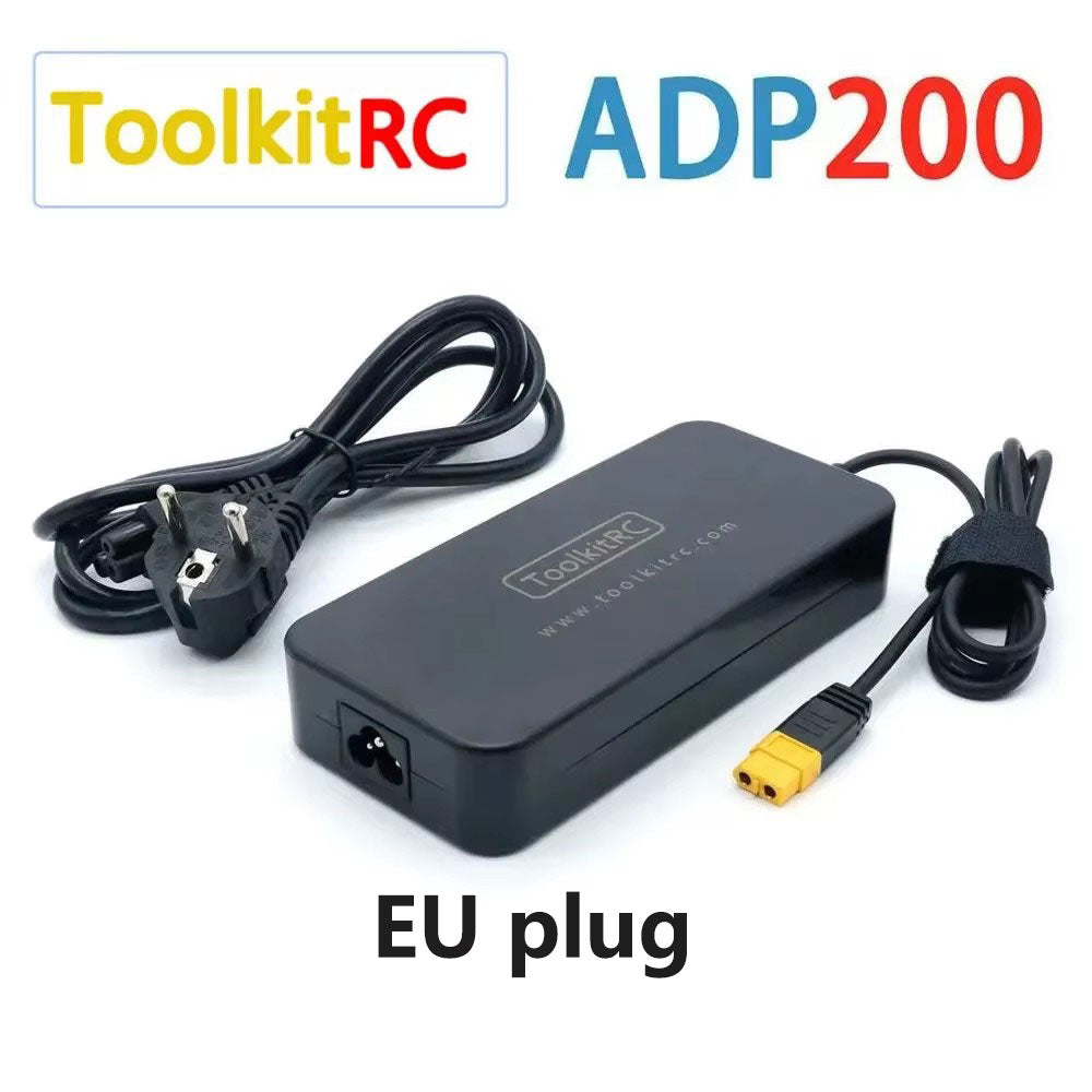 ToolKitRC ADP200 200W 4A Charger Power DC19.5V 10.3A Supply With XT60 Output Adapter for RC ISDT GTPower HotRC SkyRC Chargers
