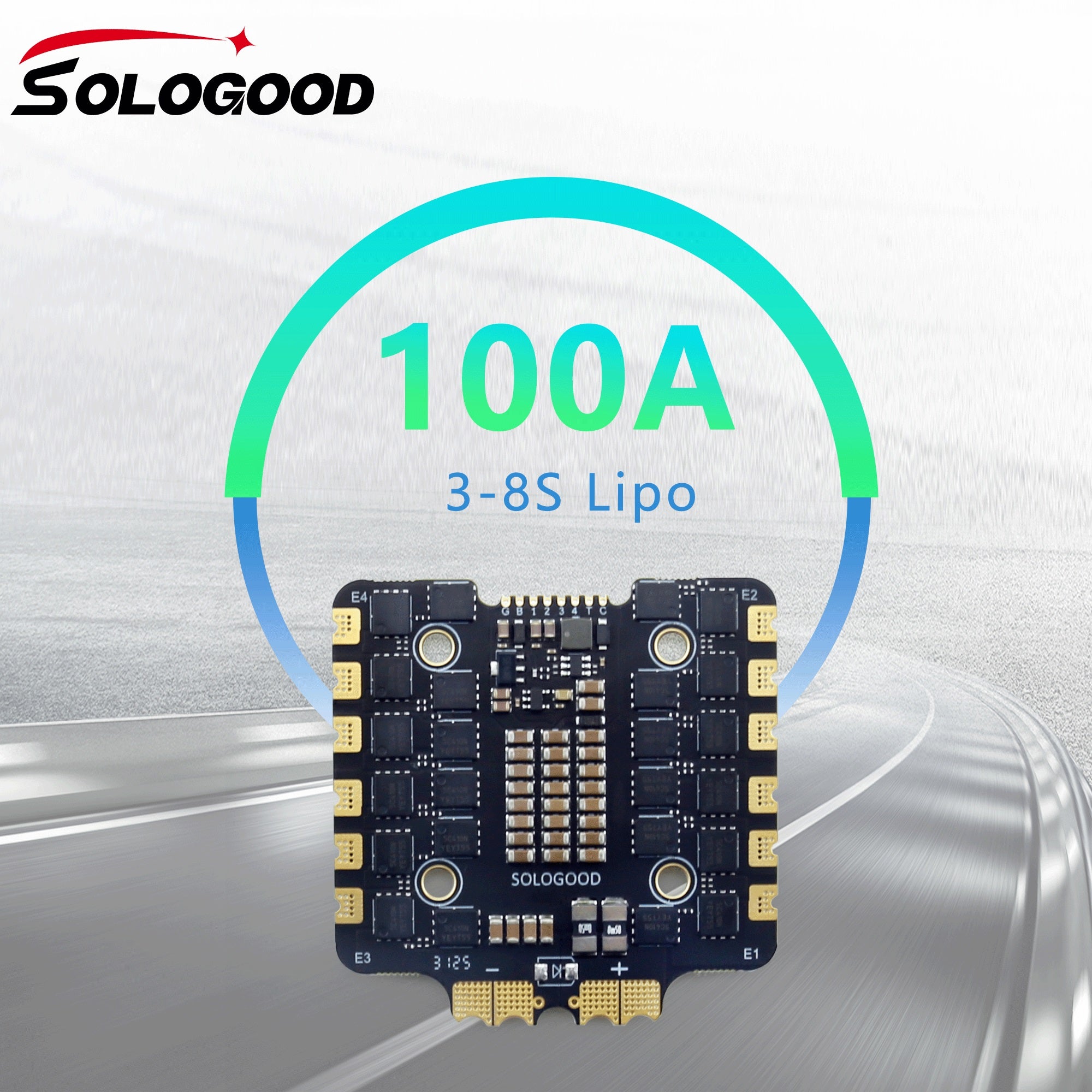 SoloGood F722 100A 8S Stack ICM42688P F722 Flight Controller 100A 4in