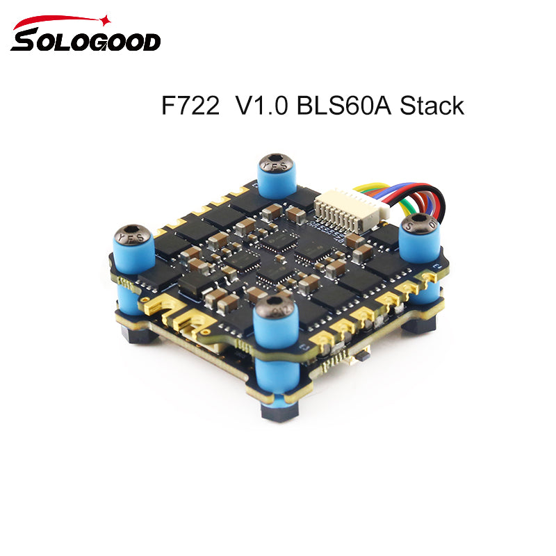 SoloGood 6S F722 60A Stack FC Flight Controller 4in1 ESC 30.5X30.5mm 2-6S for FPV Drone