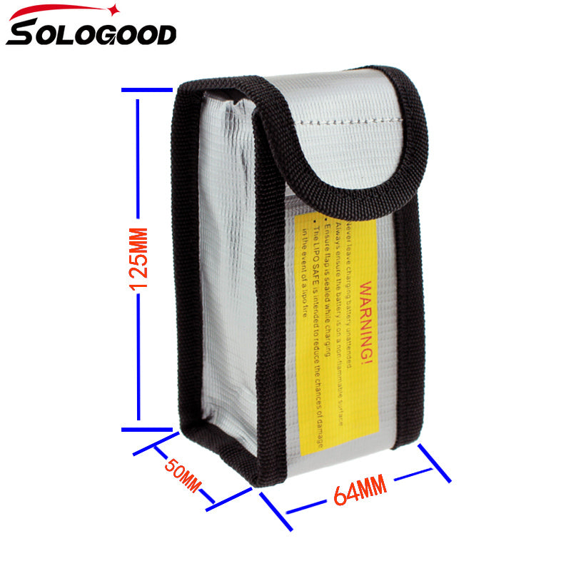 SoloGood LiPo Li-Po Battery Fireproof Safety Guard Safe Bag 125*64*50MM 185*75*60MM Helicopters Levert Dropship For RC Drone