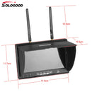 SoloGood LCD5802D 5802 5.8G 40CH 7 Inch Raceband FPV Monitor 800x480 With DVR Build-in Battery Video Screen For FPV Multicopte