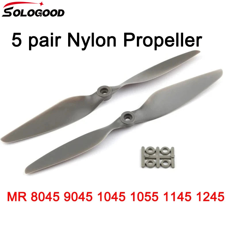 SoloGood 5 pair  MR 8045 9045 1045 1055 1145 1245 Nylon Propeller Props Four Axis Multi RC Drone  Airplane CW CCW  Propellers