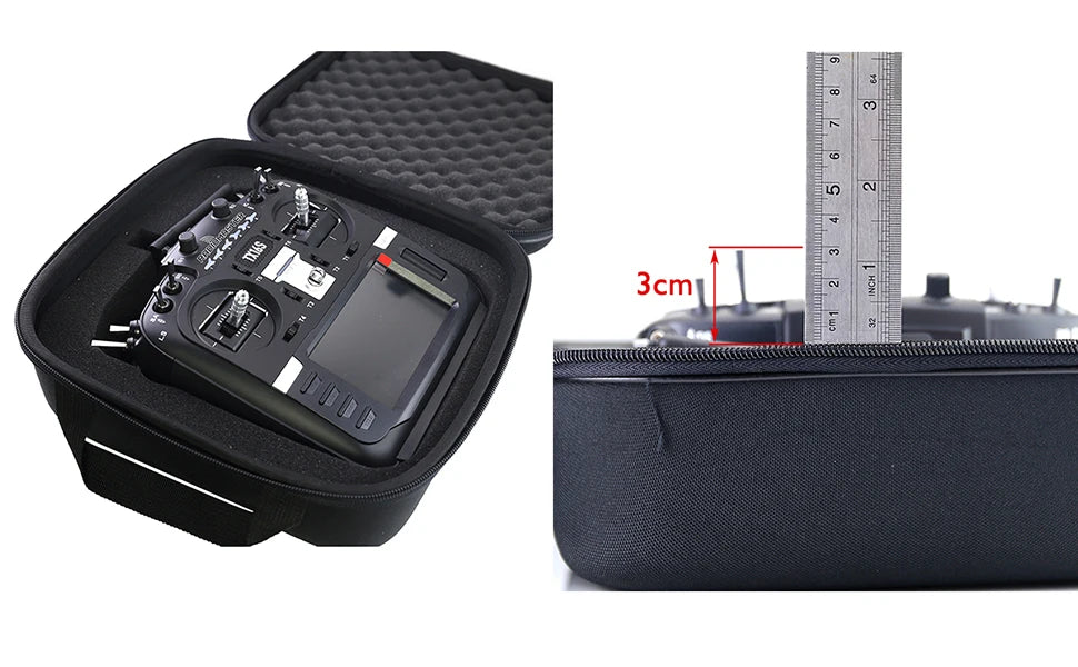 SoloGood FPV Bag Carry Case Portable for TX16S Flysky i6S FrSky X9D Standard Size Transmitter Remote Controller Handbag Hard Case