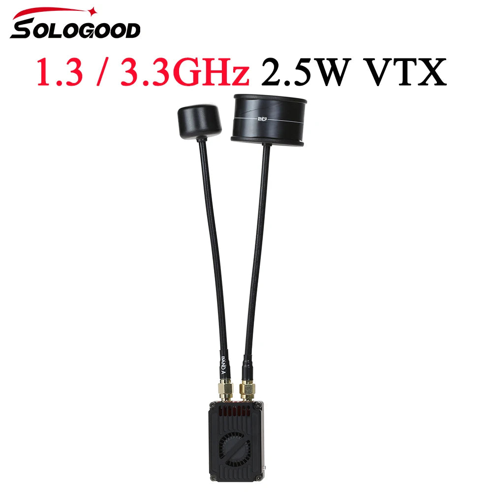 SoloGood 1.3G/3.3G Dual-Band VTX Transmitter Module With SMA Antenna for Long Range FPV Drone VTX