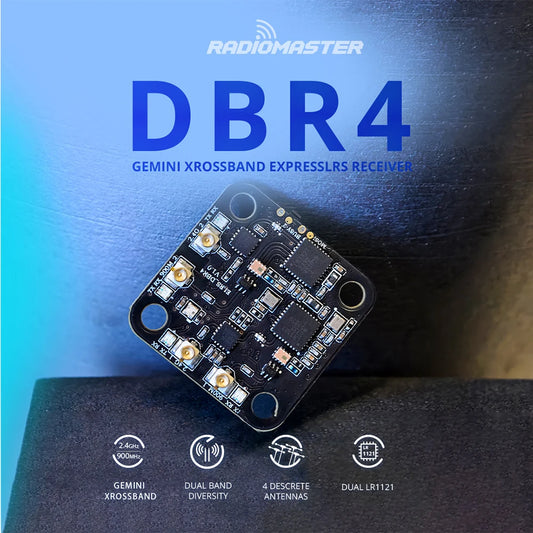 Radiomaster DBR4 2.4GHz Dual Band Gemini Xrossband ExpressLRS Receiver
