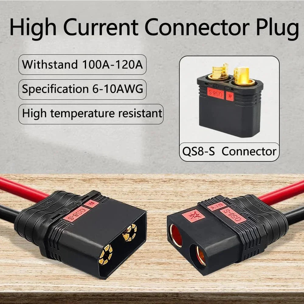 3 Pairs SoloGood QS8 Plug High Current Anti-Spark Black Connector