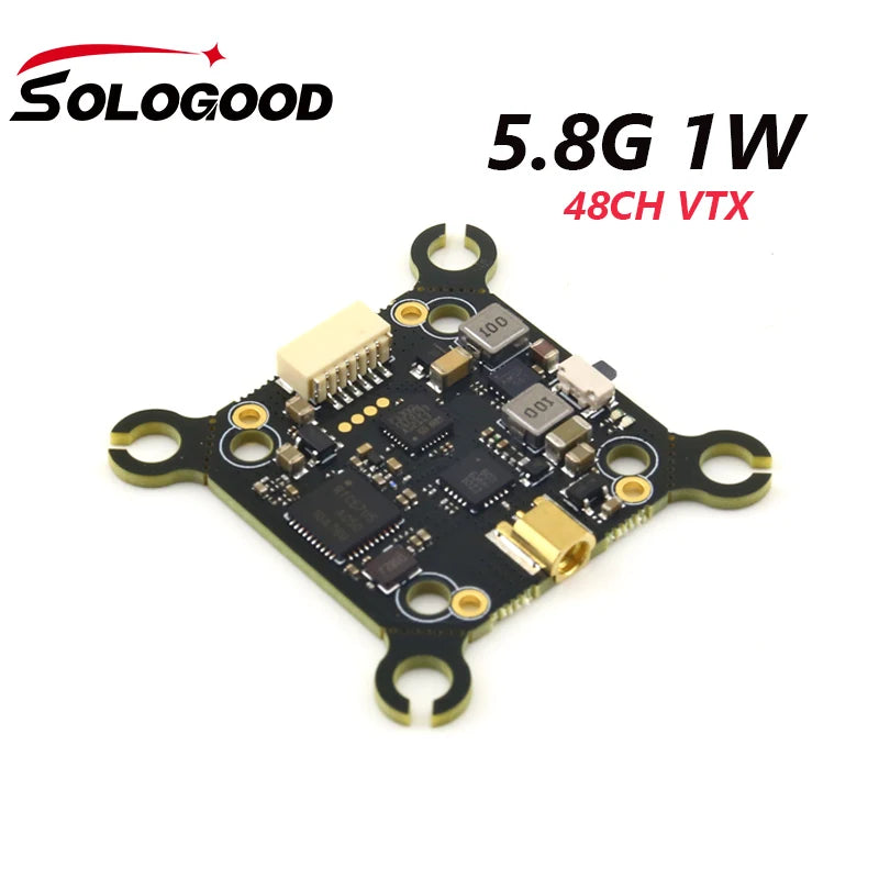 SoloGood 48CH 5.8G 1W VTX Image Transmission Rush Cherry ntenna Input Voltage 7-26V 25/100/200/400/1000mW