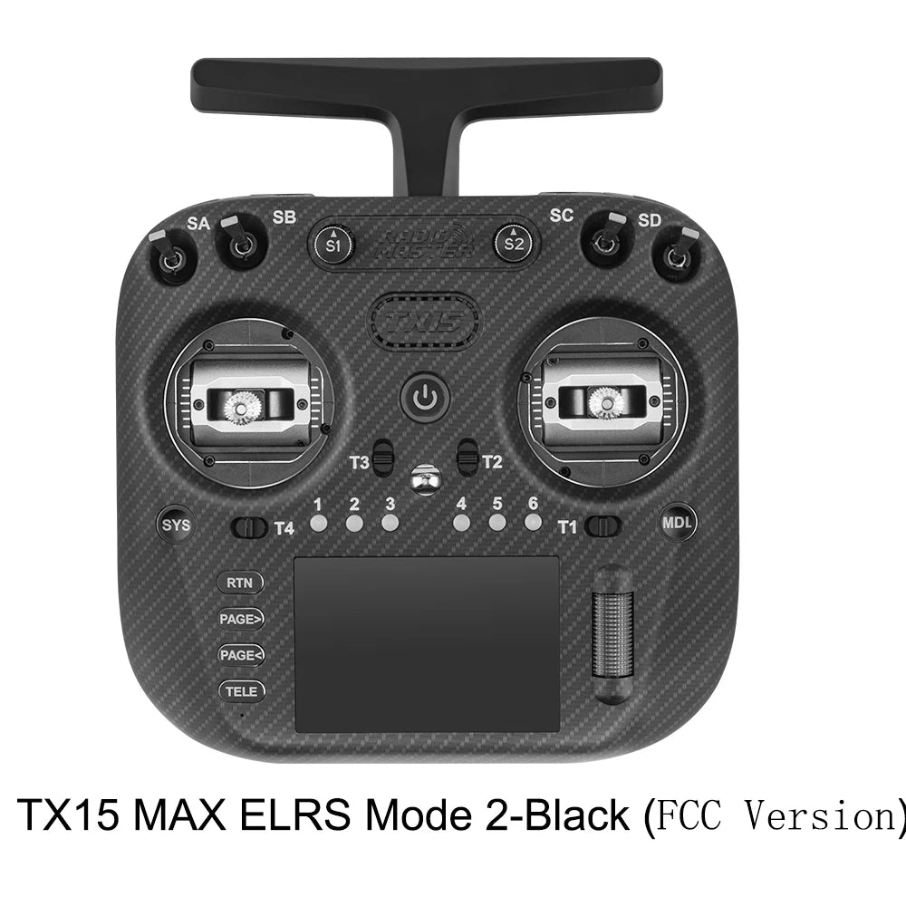 Radiomaster TX15 Max 3.5inch IPS Touchscreen Radio Controller ExpressLRS With AG02 CNC Hall Gimbal Built-in Gyro Microphone