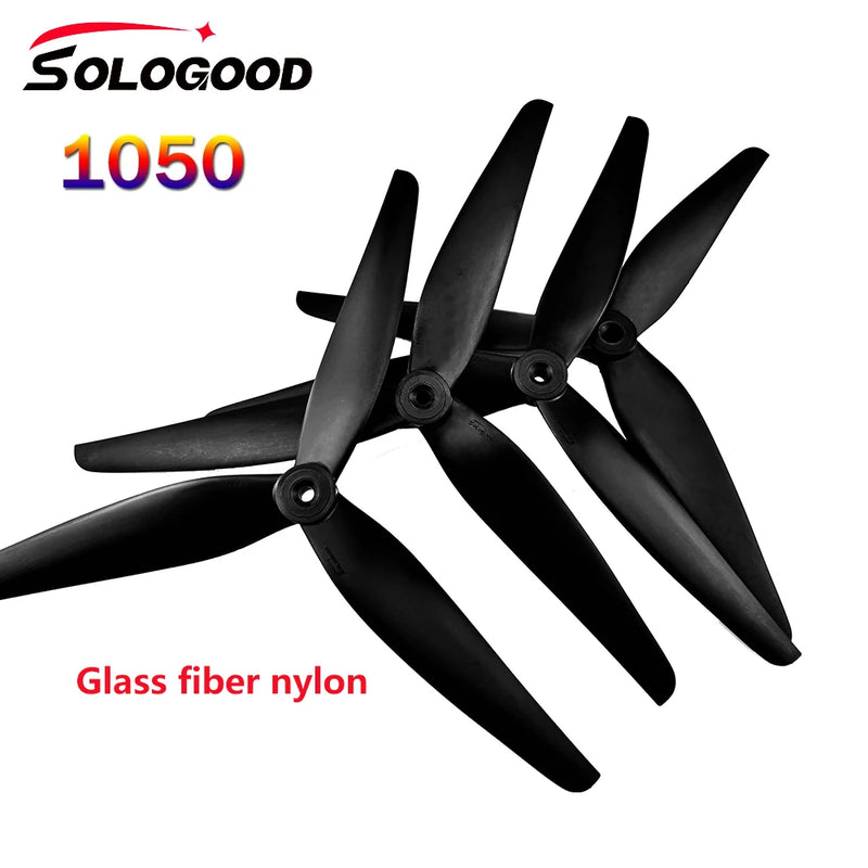 2Pairs(2CW+2CCW)  SoloGood 1050 10X5X3 3-Blade Glass Fiber Nylon Propeller for Multirotor 10" FPV Cinelifter MarcoQuad