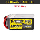 4PCS TATTU R-Line Version 5.0 V5 22.2V 1400mAh 150C 6S1P LiPo Battery for RC Racing Drone RC Quadcopter XT60 Plug