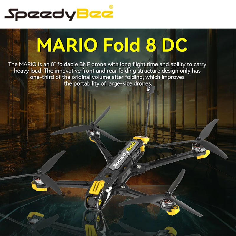 SpeedyBee Mario Fold 8 DC Long Range FPV Drone O3