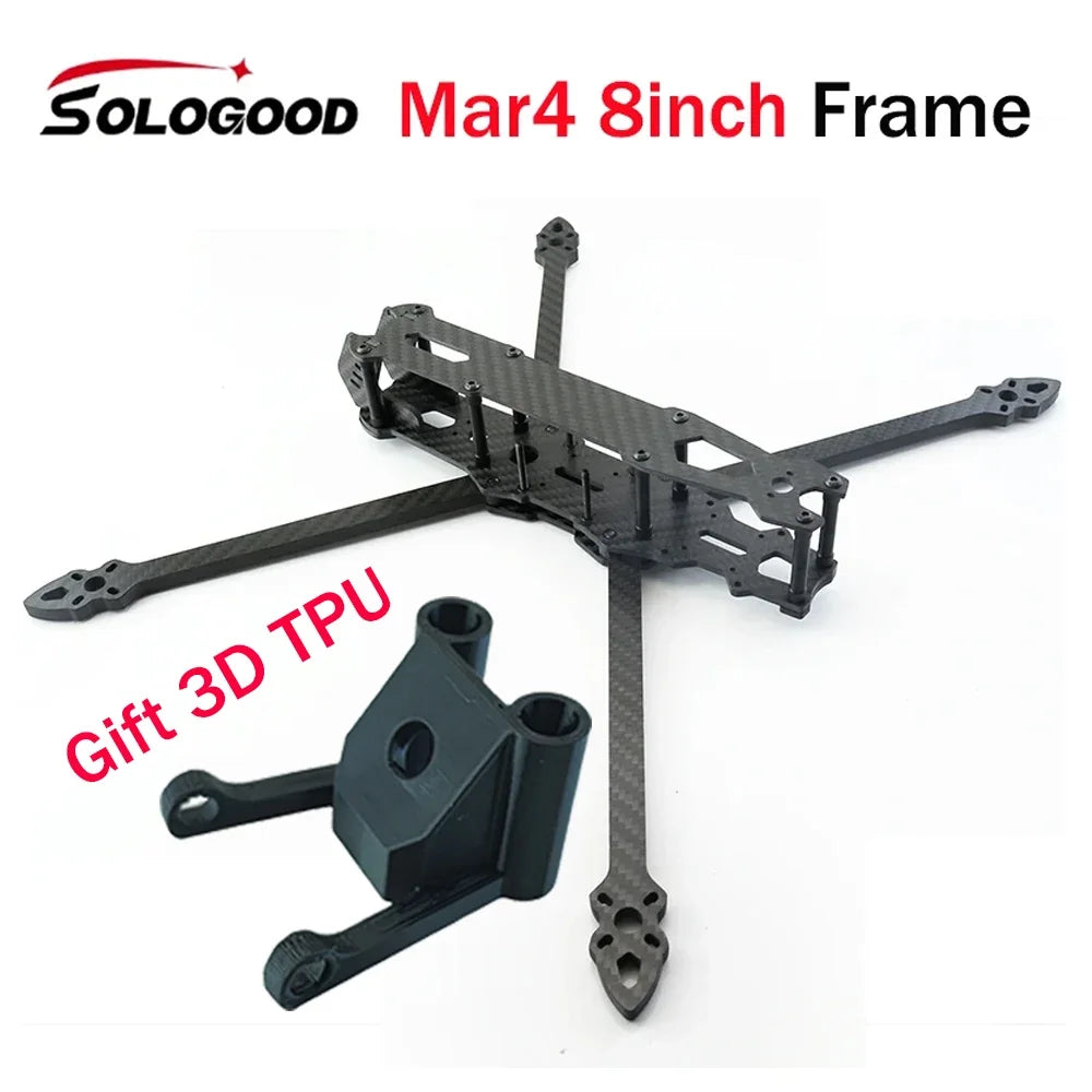 SoloGood Mark4 8inch 366mm 6mm Arm Frame 3K Carbon Fiber Kit for 8inch FPV Freestyle