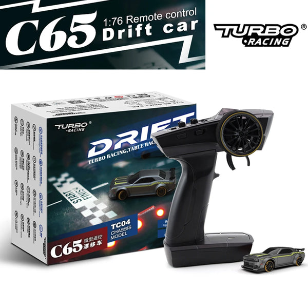 Turbo Racing C65 1:76 2.4G Remote Control Drift RC Car Gyroscope Installed Tpye-C Charging RTR