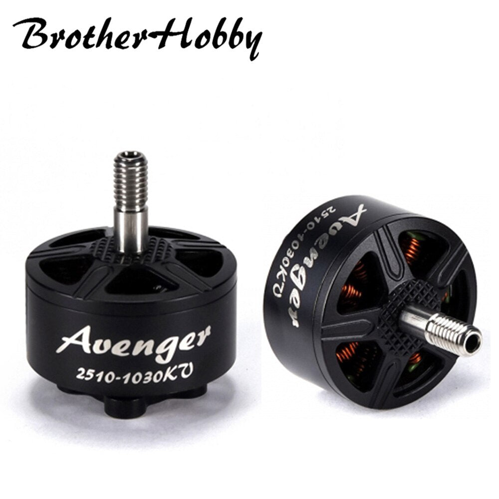 4PCS Brotherhobby Avenger 2510 1250KV / 1380KV 5-7S Brushless Motor W/ 5mm Titanium Alloy hollow Shaft for FPV Racing Drone