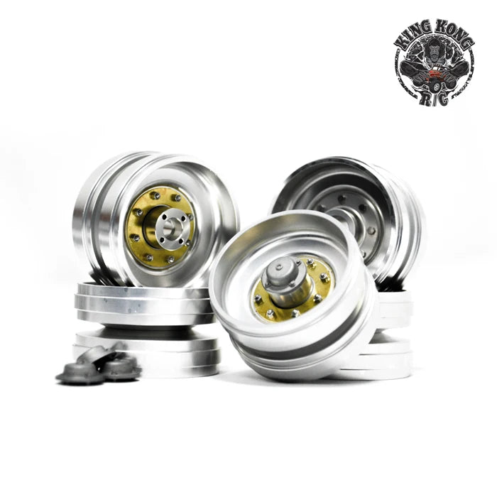 Kingkong RC A6 1/16 Tank Toy Accessories Upgrade Parts CNC Metal Road Wheel Upgrade Parts D-K008