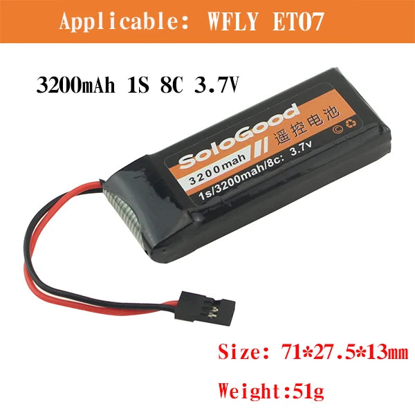 SoloGood Lipo Battery 1/2/3S  2200/2600/3200/4400mAh Remote Control Battery  For RadioLink Frsky WFLY  Model