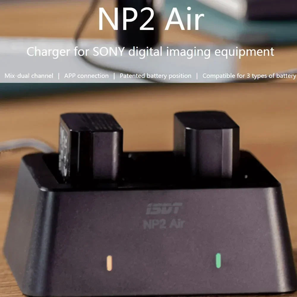 ISDT NP2 Air 25W Mix-Dual Channel Charger for SONY Digital Imaging Equipment OR Sony NP-BX1 NP-FZ100 NP-FW50 Battery