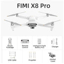 FIMI X8 Pro Camera Drones with Tri-Directional Obstacle Sensing 3-axis Gimbal 4G infinite transmission Smart Tracking Mode 15km