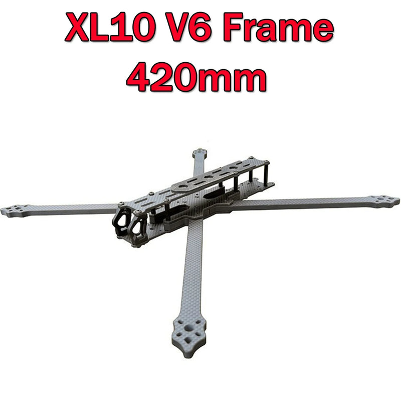 XL10 V6 420mm 10inch Wheelbase Super Long Range HD True-X Carbon Frame Kit with 8mm Arm Compatible DJI O3 VISTA FPV Parts