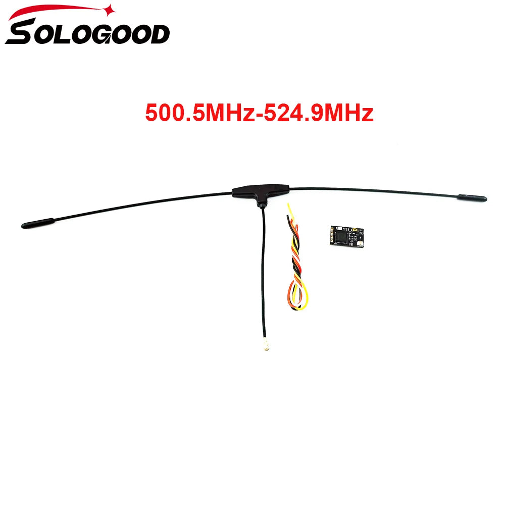 SoloGood 500MHz 500.5MHz-524.9MHz  Receiver With T Type Antenn FCC ESP8285 50mW Telemetry Power for RC Racing Drone