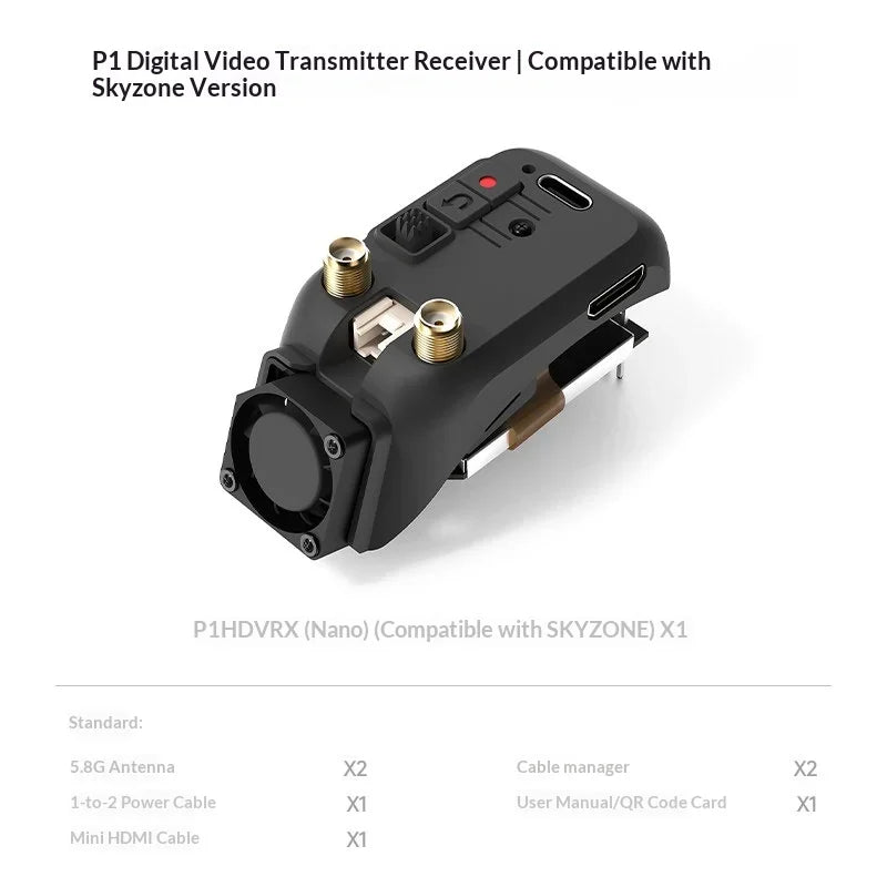BETAFPV P1 HD VRX Nano Digital Video Receiver for Fatshark / SKYZONE