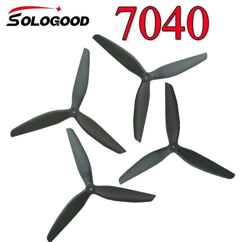 4Pcs/2Pairs SoloGood  7040 7 Inch 3-Blade 7X4X3  CW CCW Glass Fiber Nylon Propeller for RC FPV Racing Quadcopter