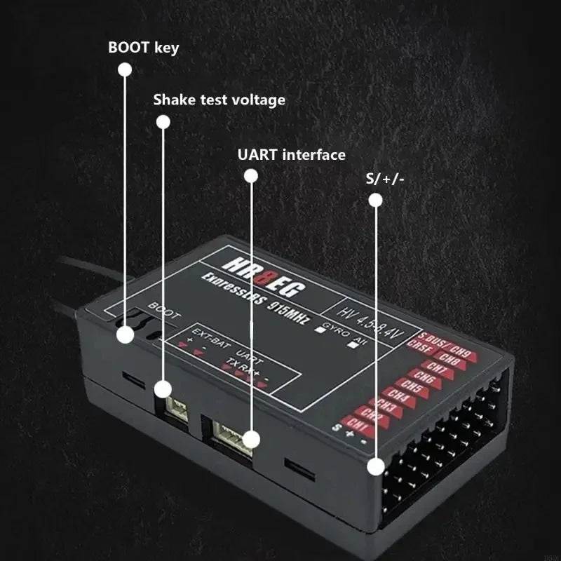 HelloRadio HR8E ELRS 2.4G 9-Channel Receiver